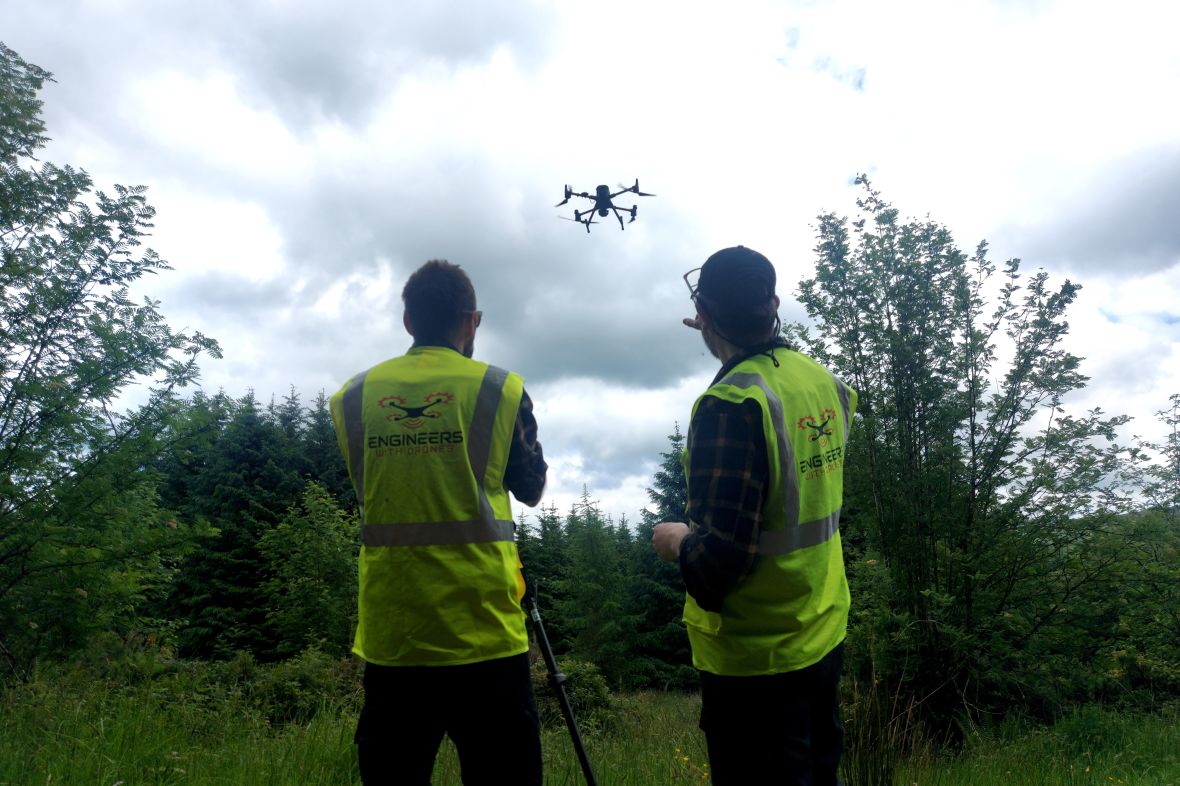 Two guys with a drone