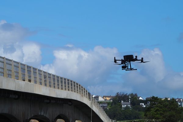 Drone inspection of a multi-span road bridge in Ireland
