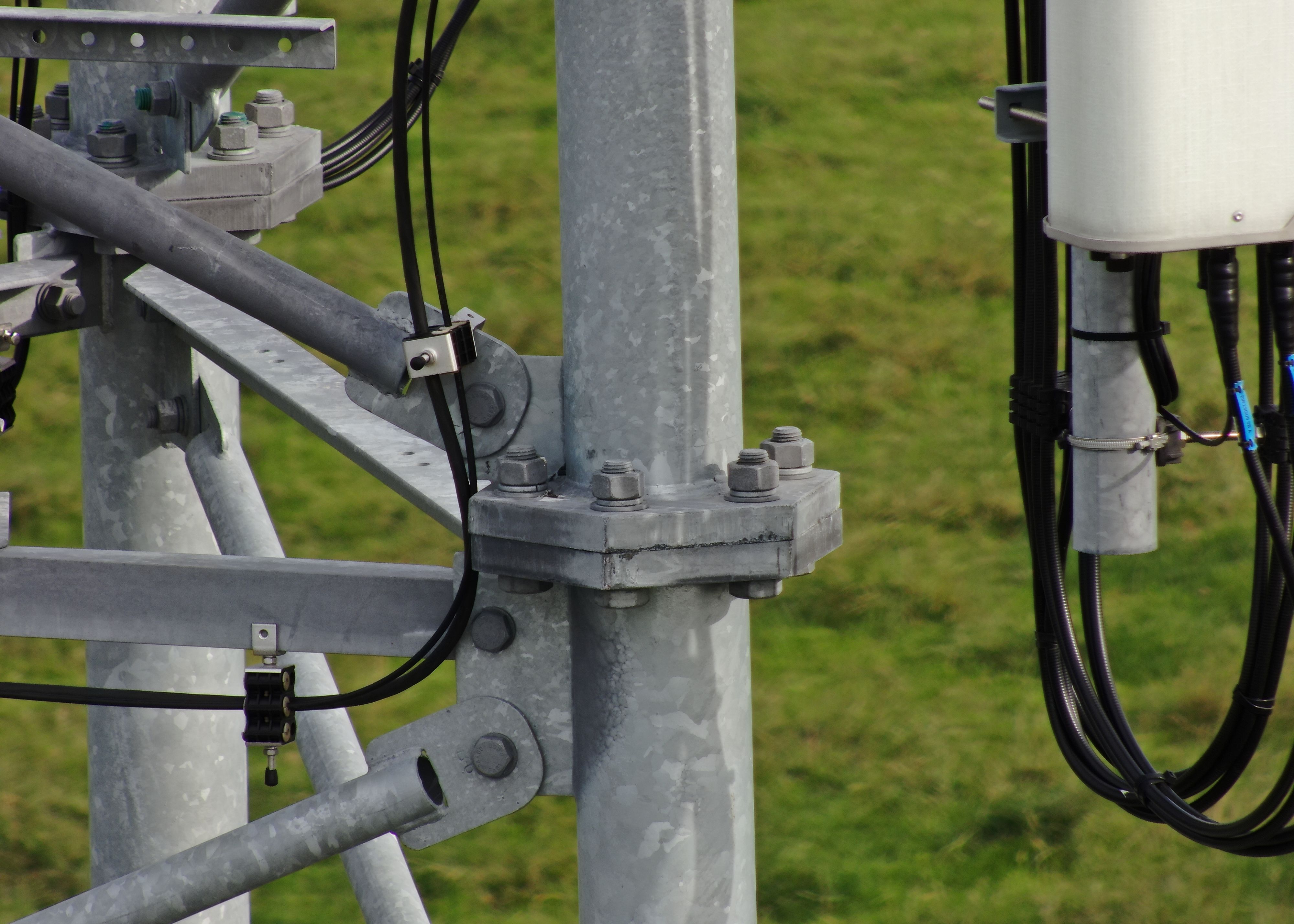 Structural bolts details of a large tower