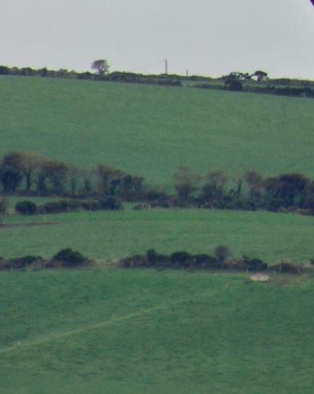 A photo of a water tower taken by a drone during an inspection